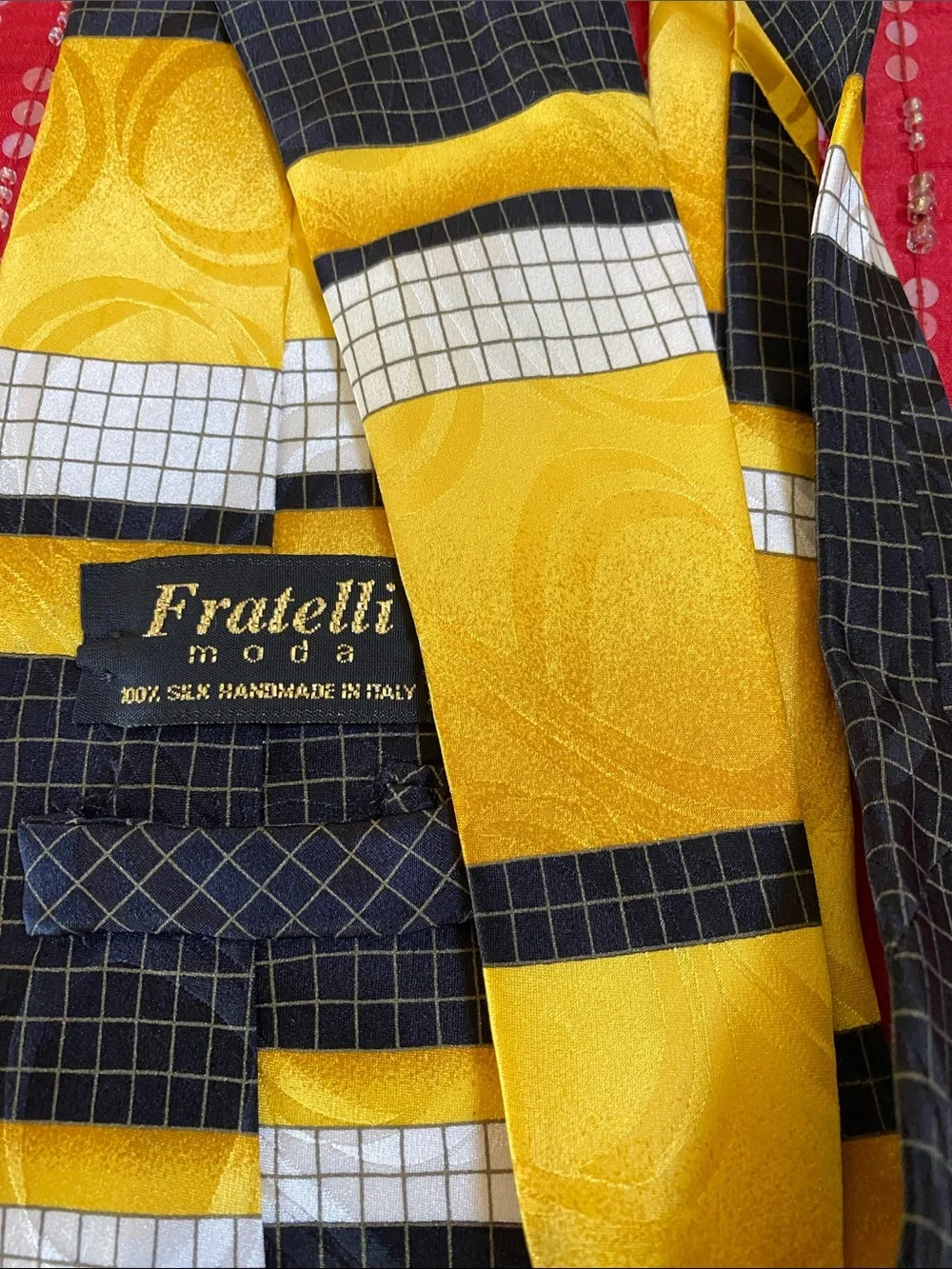 💯 Silk Hand Made In Italy 🇮🇹 Stunning Versace Style Print Luxurious Tie